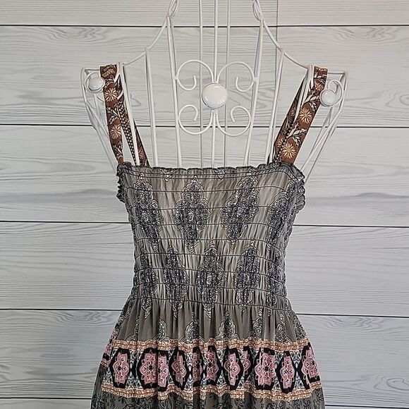 Arianna by Howard's silk blend summer midi dress Women's Size S - Picture 2 of 11